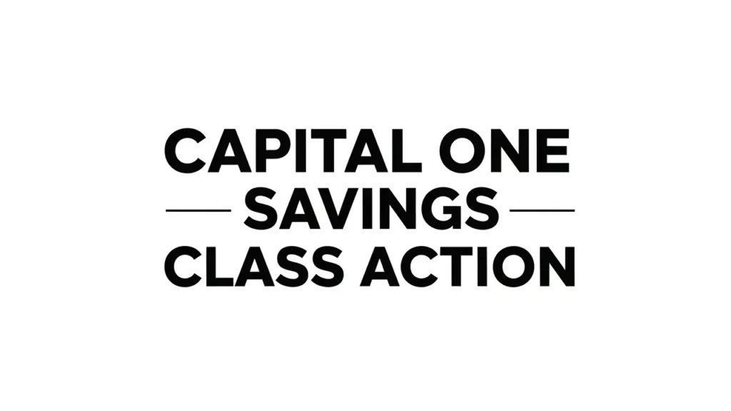 Capital One Savings Class Action